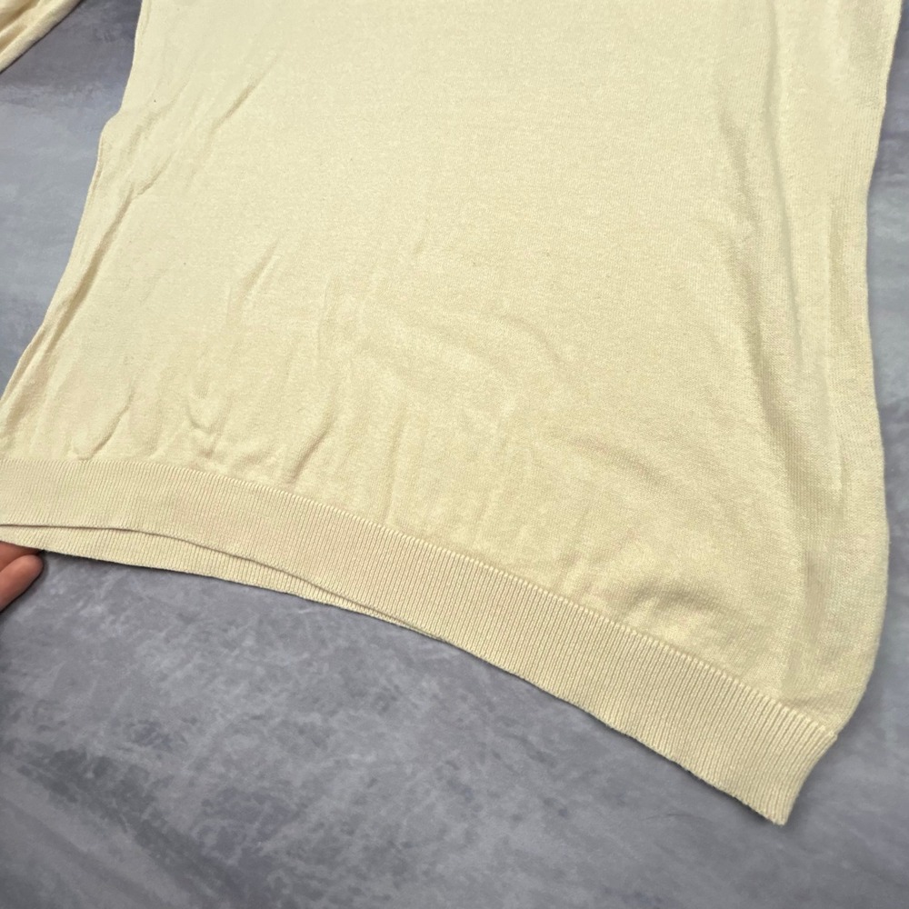 ASOS DESIGN Mens Crewneck Sweater Pale Yellow Cream Y2K Skater Size M - Picture 8 of 8